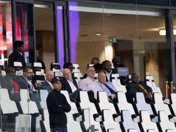 Gianni Infantino, en un partido en Rabat este mi&eacute;rcoles