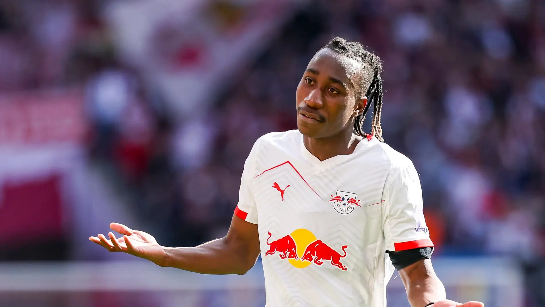 Yan Diomande, en un partido con el Leipzig Yan Diomande, en un partido con el Leipzig