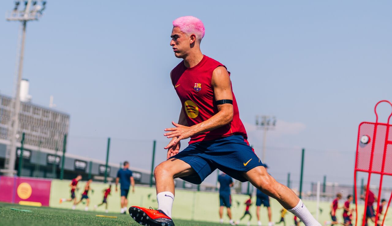 Gavi, en su regreso a los entrenamientos este jueves