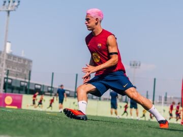 Gavi, en su regreso a los entrenamientos este jueves