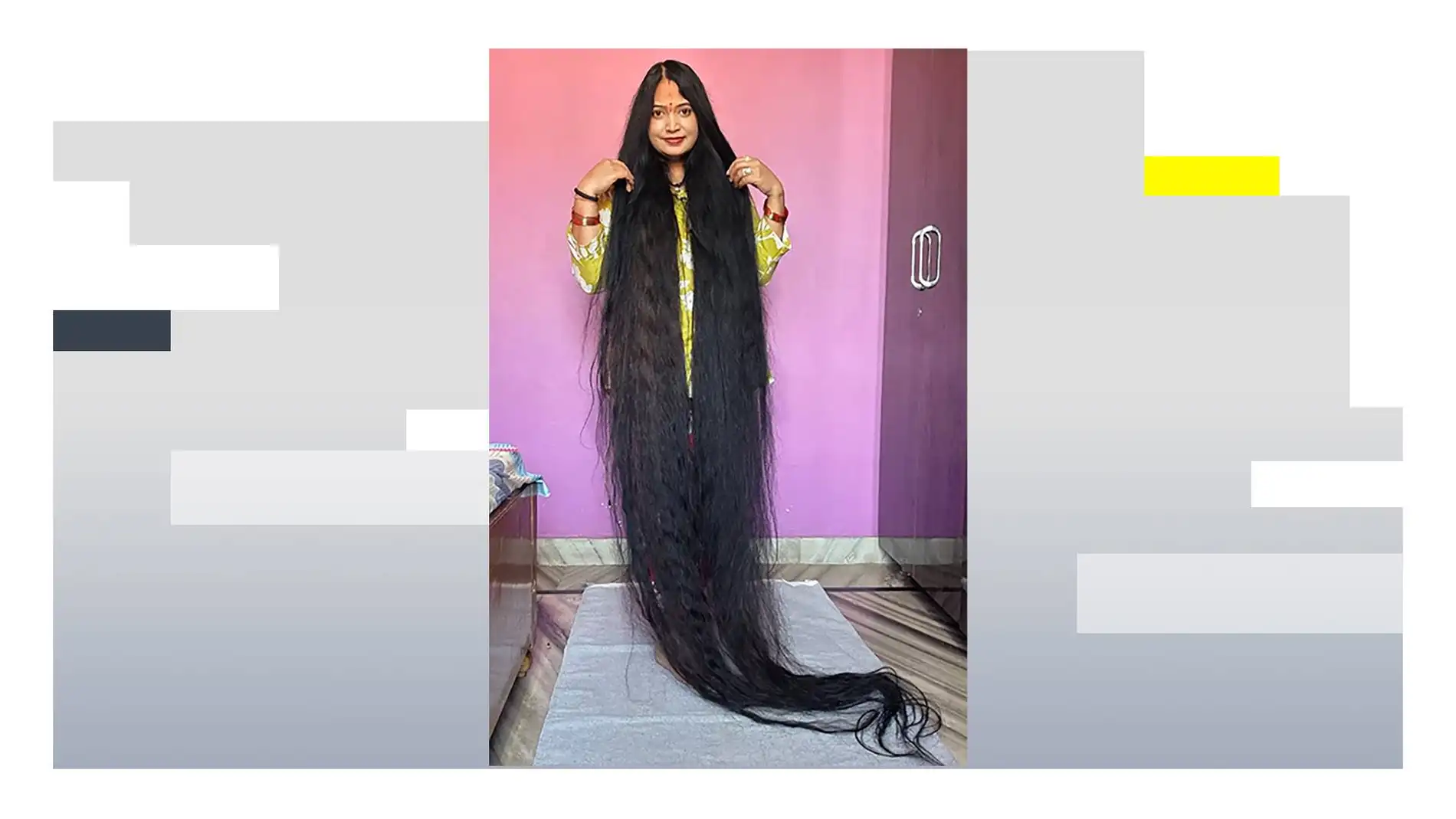 La india Renu Dhariyal reconocida este viernes como la mujer con el pelo más largo del mundo La india Renu Dhariyal reconocida este viernes como la mujer con el pelo más largo del mundo