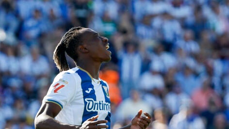 Yan Diomande, en un partido con el Legan&eacute;s el 24 de mayo de 2025