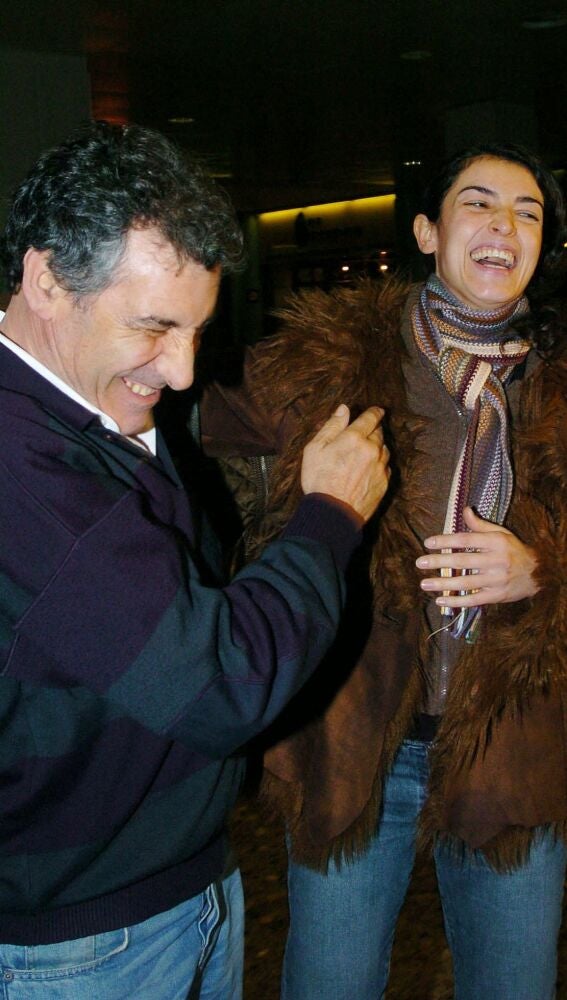 Blanca Romero y su padre en 2004