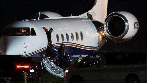 Messi, a su llegada a Argentina