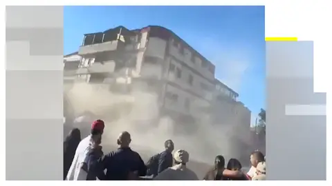 Un edificio se derrumba en Pereira tras el terremoto en Colombia Un edificio se derrumba en Pereira tras el terremoto en Colombia