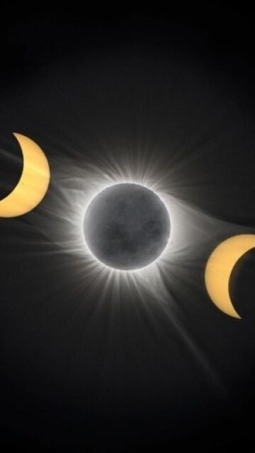 Un eclipse solar total en una imagen de archivo.
