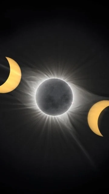 Un eclipse solar total en una imagen de archivo.