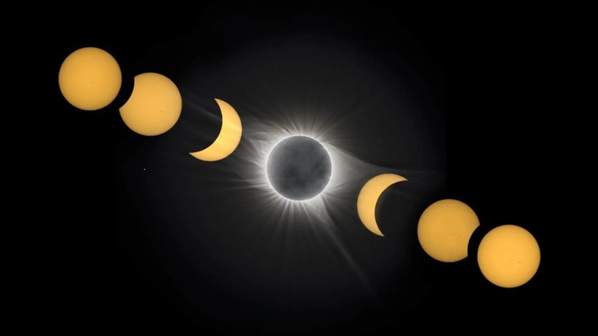 Un eclipse solar total en una imagen de archivo. Un eclipse solar total en una imagen de archivo.
