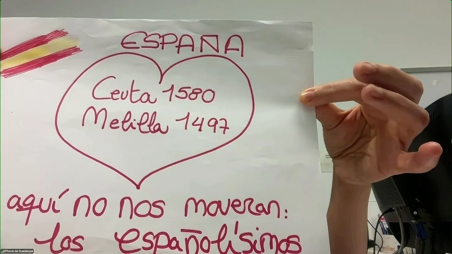Cartel de Guadalupe, una sanitaria ceutí indignada. Cartel de Guadalupe, una sanitaria ceutí indignada.