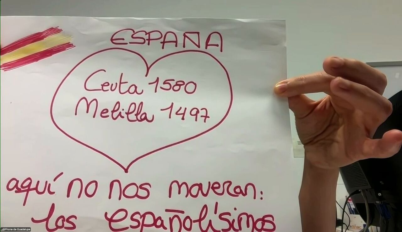 Cartel de Guadalupe, una sanitaria ceut&iacute; indignada.
