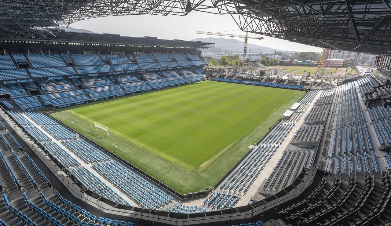 Vista del estadio municipal de Balaídos.