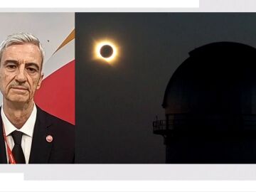 Javier Lopera, comandante del vuelo que retransmiti&oacute; el eclipse solar total en directo.