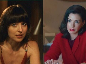 Anne Hathaway y Dakota Johnson en el tr&aacute;iler de Verity
