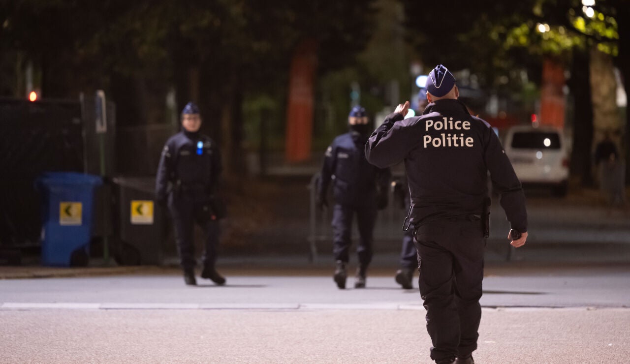 Polic&iacute;a belga en Bruselas 