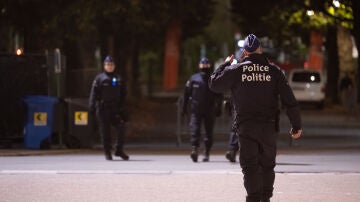 Polic&iacute;a belga en Bruselas 