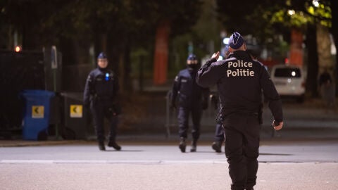 Polic&iacute;a belga en Bruselas 