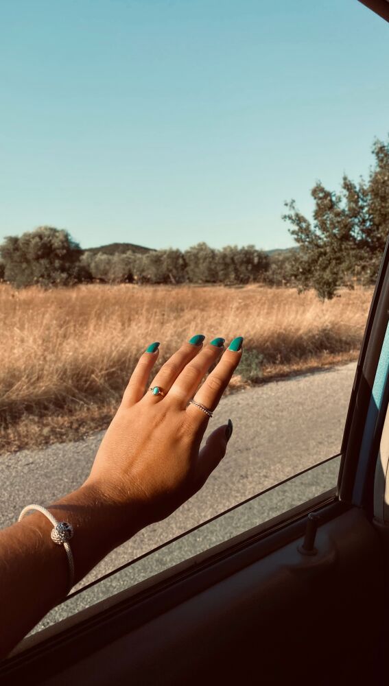 Manicura azul