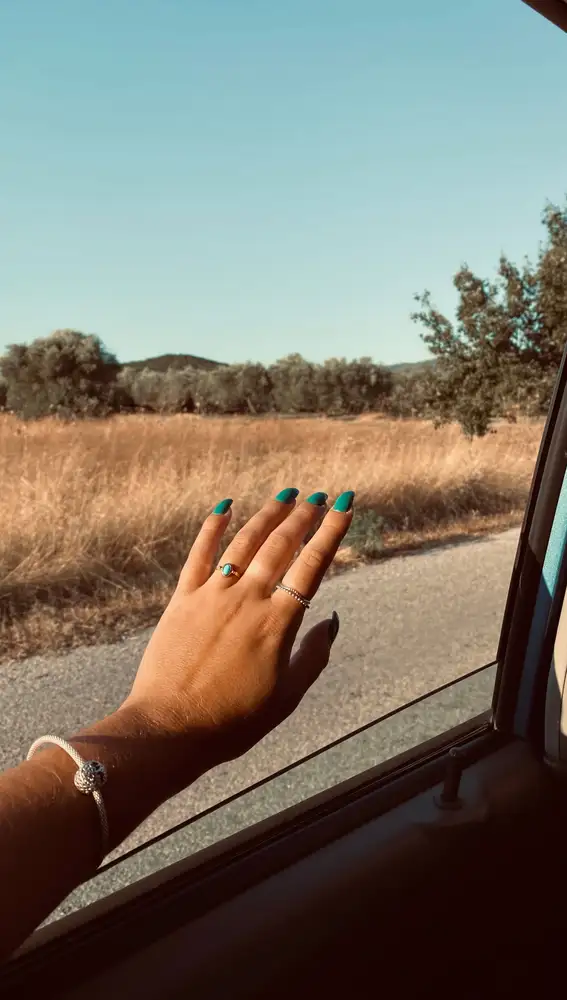Manicura azul Manicura azul