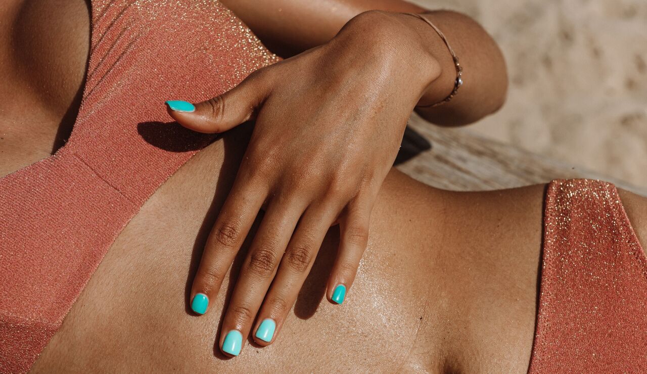 Manicura azul