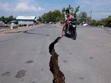 Imagen de archivo del terremoto en la isla indonesia de Flores