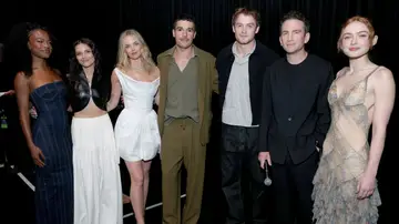 Maya Boyd, Inde Navarrette, Samara Weaving, Christopher Abbott, Kit Connor, Jake Schreier y Sadie Sink en la D23 Maya Boyd, Inde Navarrette, Samara Weaving, Christopher Abbott, Kit Connor, Jake Schreier y Sadie Sink en la D23