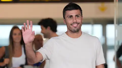 Rodri Hernández a su llegada a Barcelona Rodri Hernández a su llegada a Barcelona