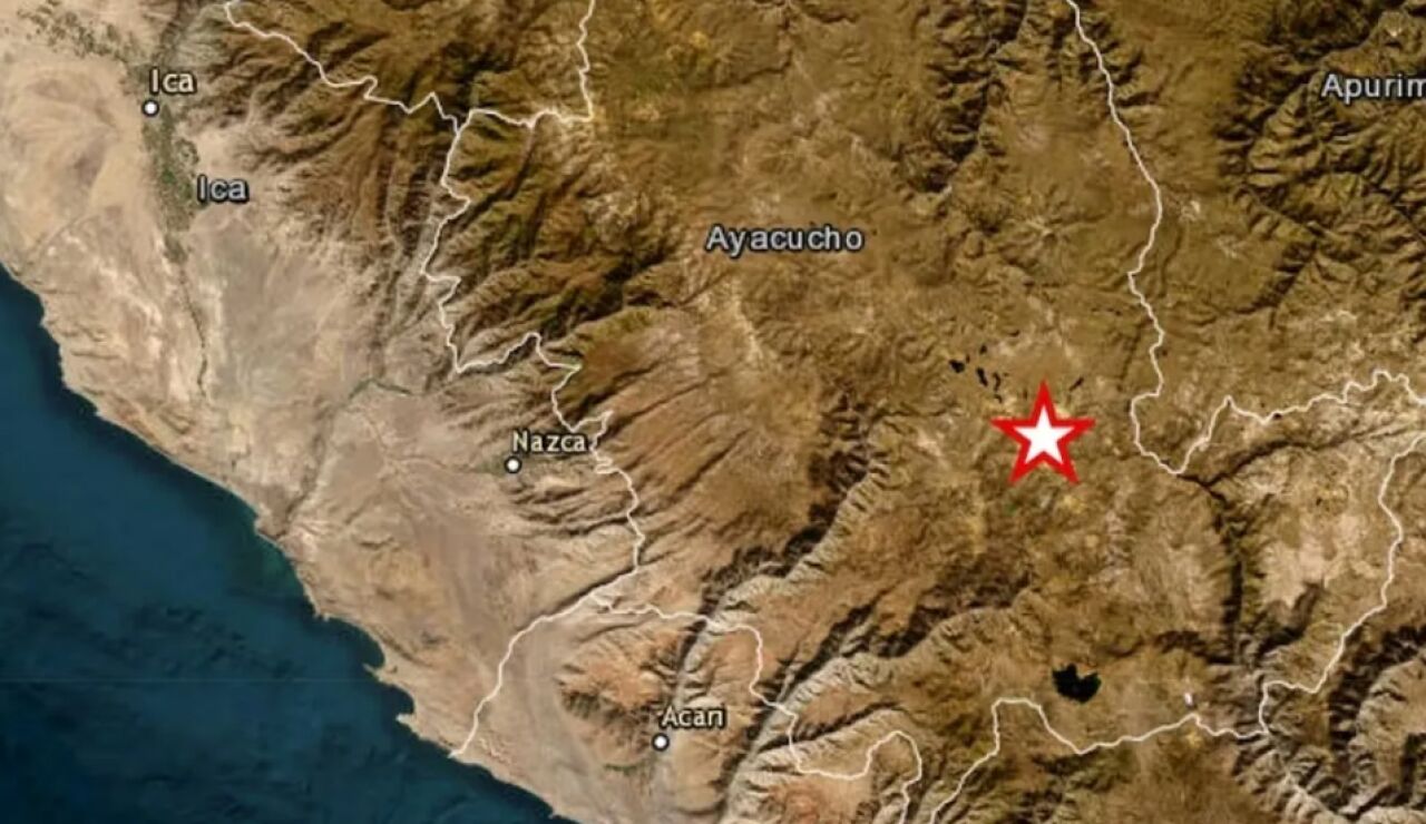 Un terremoto de magnitud 7,2, sacude la regi&oacute;n andina de Ayacucho, Per&uacute; 