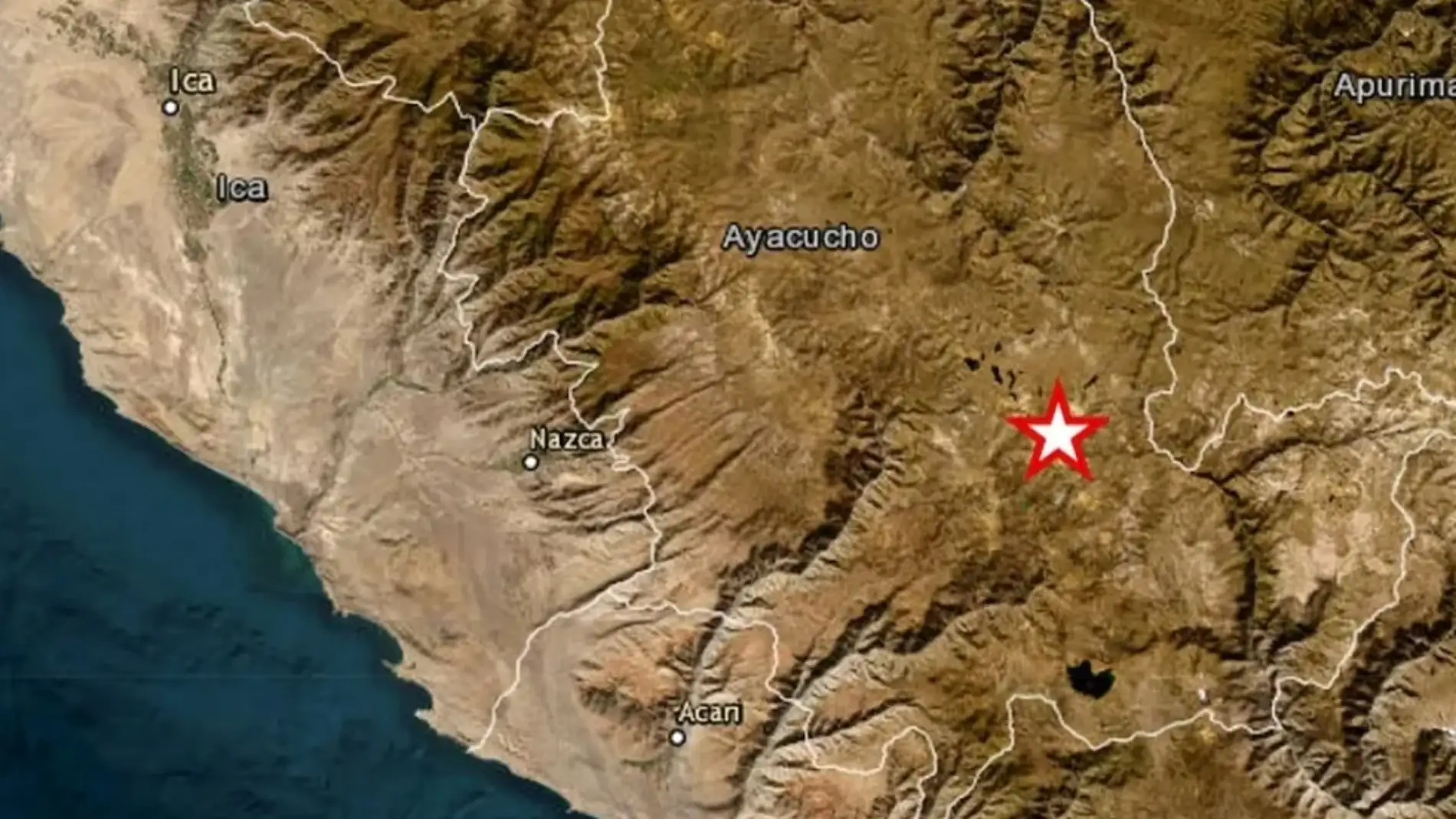 Un terremoto de magnitud 7,2, sacude la región andina de Ayacucho, Perú Un terremoto de magnitud 7,2, sacude la región andina de Ayacucho, Perú