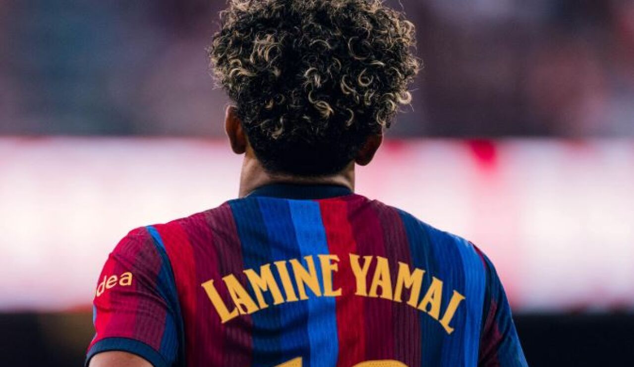 Lamine Yamal durante el trofeo Gamper