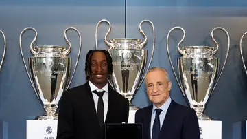 Yan Diomande, presentado con el Real Madrid Yan Diomande, presentado con el Real Madrid