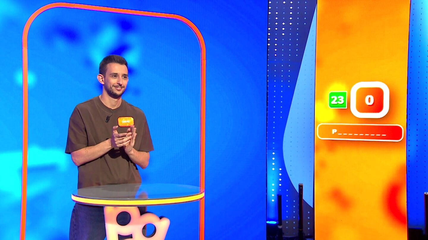David celebra su programa 100 en Pasapalabra con un espectacular empate a 23 aciertos con Javier en AlaZ
