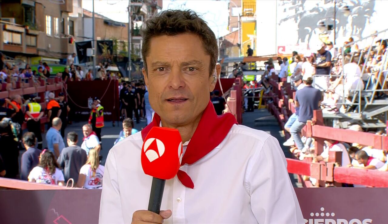 Javier Gallego, en los encierros de Sanse 2026