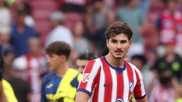 Juli&aacute;n Alvarez, tras el partido ante el Villarreal