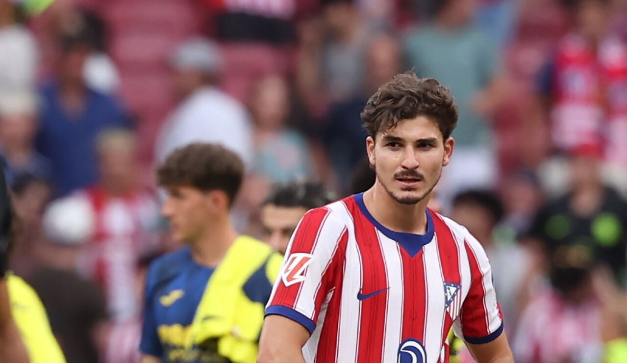 Juli&aacute;n Alvarez, tras el partido ante el Villarreal