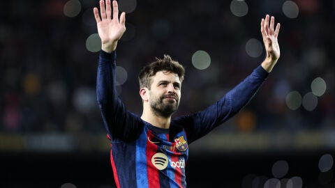 Gerard Piqué en su último partido como jugador del Barça, el 5 de noviembre de 2022