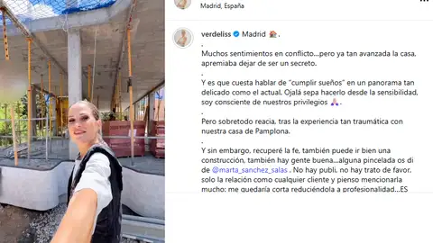 Verdeliss mostrando la construcción de su nueva casa en Madrid Verdeliss mostrando la construcción de su nueva casa en Madrid
