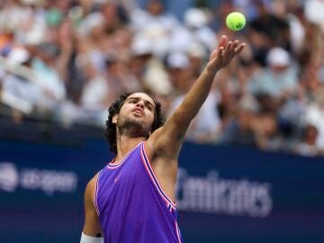Carlos Alcaraz en el dobles mixto del US Open