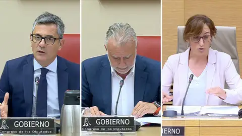 Félix Bolaños, Ángel Víctor Torres y Mónica García comparecen en el Congresos por la crisis migratoria en Ceuta. Félix Bolaños, Ángel Víctor Torres y Mónica García comparecen en el Congresos por la crisis migratoria en Ceuta.