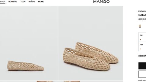 Zapatos de rafia de Mango