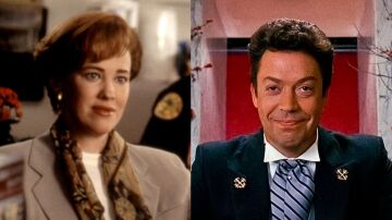 Catherine O'Hara y TIm Curry en Solo en casa