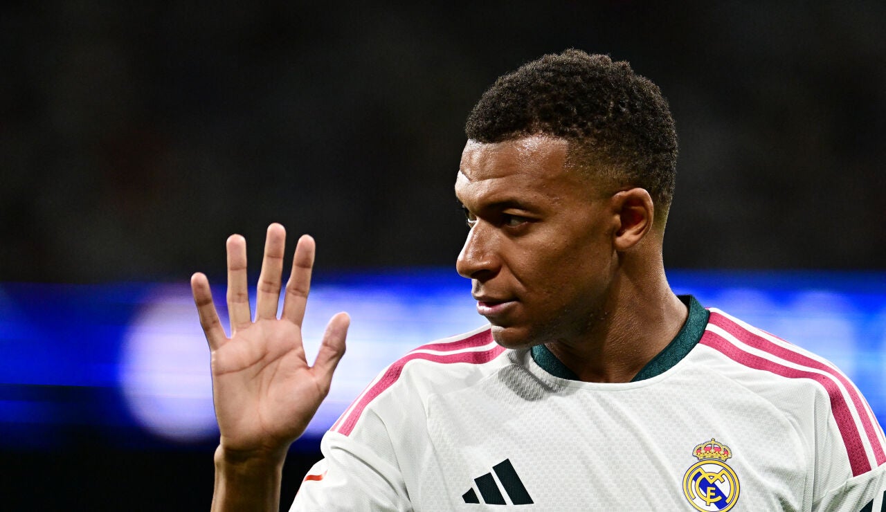 Mbapp&eacute; durante el Real Madrid-Real Sociedad