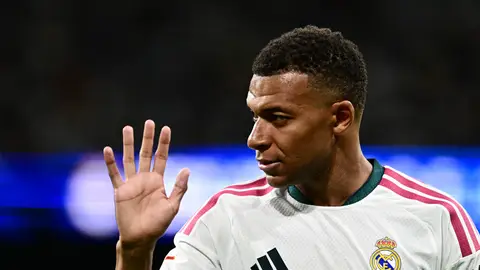 Mbappé durante el Real Madrid-Real Sociedad Mbappé durante el Real Madrid-Real Sociedad