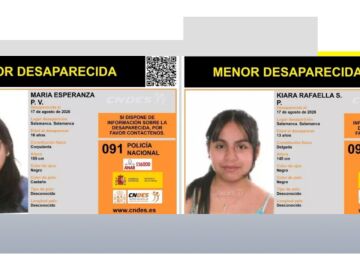 Imagen de las dos menores desaparecidas en Salamanca. Imagen de las dos menores desaparecidas en Salamanca.