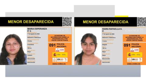 Imagen de las dos menores desaparecidas en Salamanca.