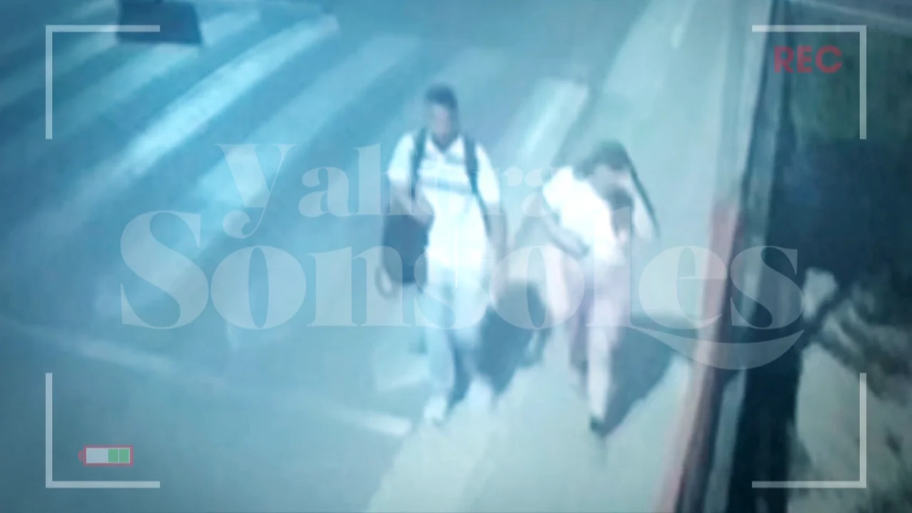 Las imágenes de los detenidos por el crimen de Tauste momentos antes del presunto asesinato