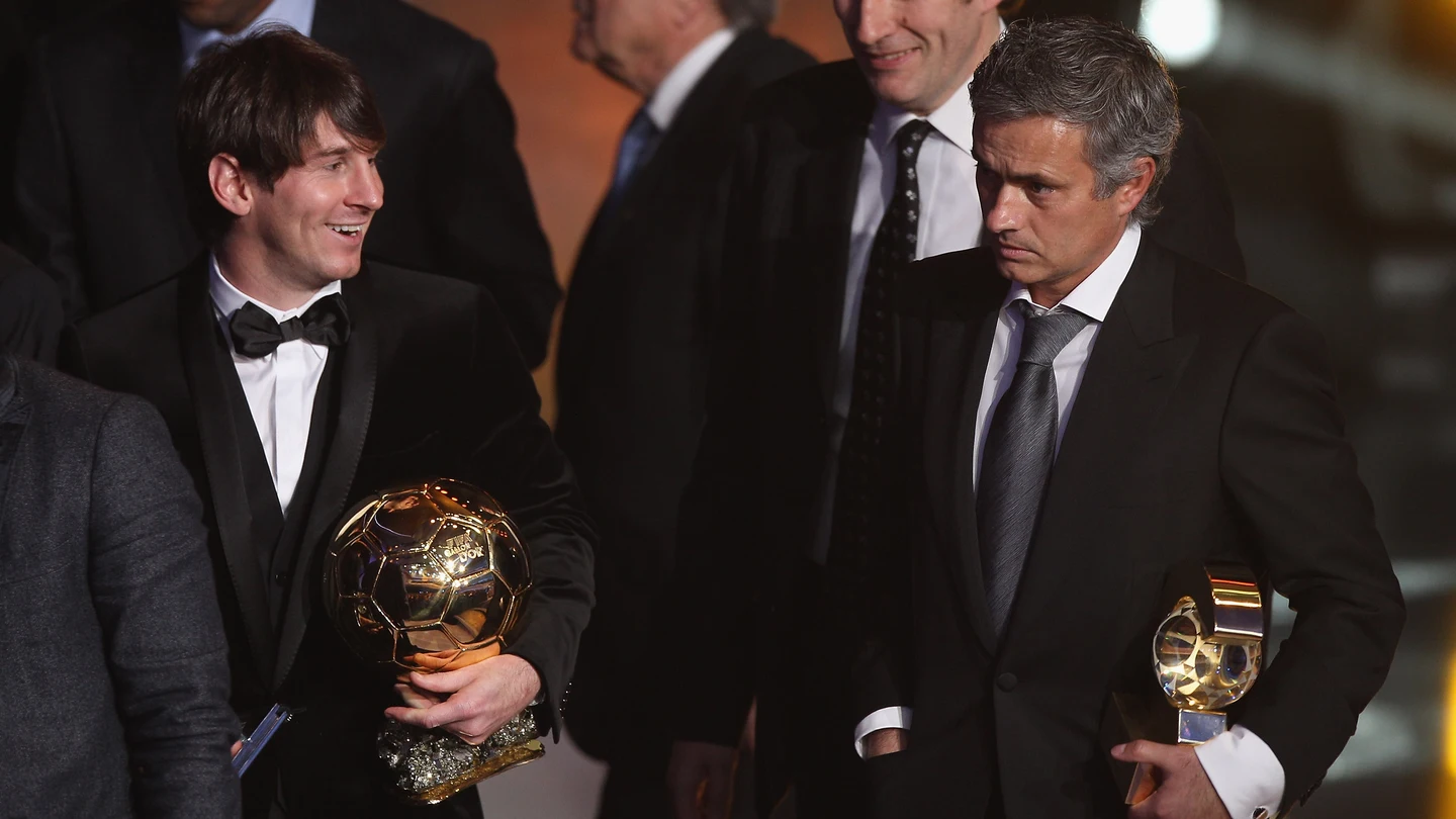 Mourinho y Messi en la gala del Balón de Oro de 2011 Mourinho y Messi en la gala del Balón de Oro de 2011