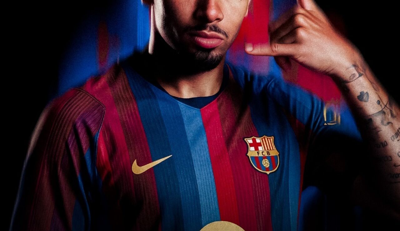 Gabriel Jesus con la camiseta del Bar&ccedil;a