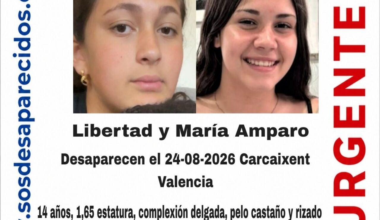 Una semana tras su desaparici&oacute;n: dos menores de 14 y 15 a&ntilde;os desaparecidas en Carcaixent (Valencia)