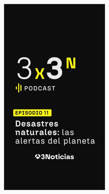 Imagen vertical del episodio desastres naturales del podcast 3x3N