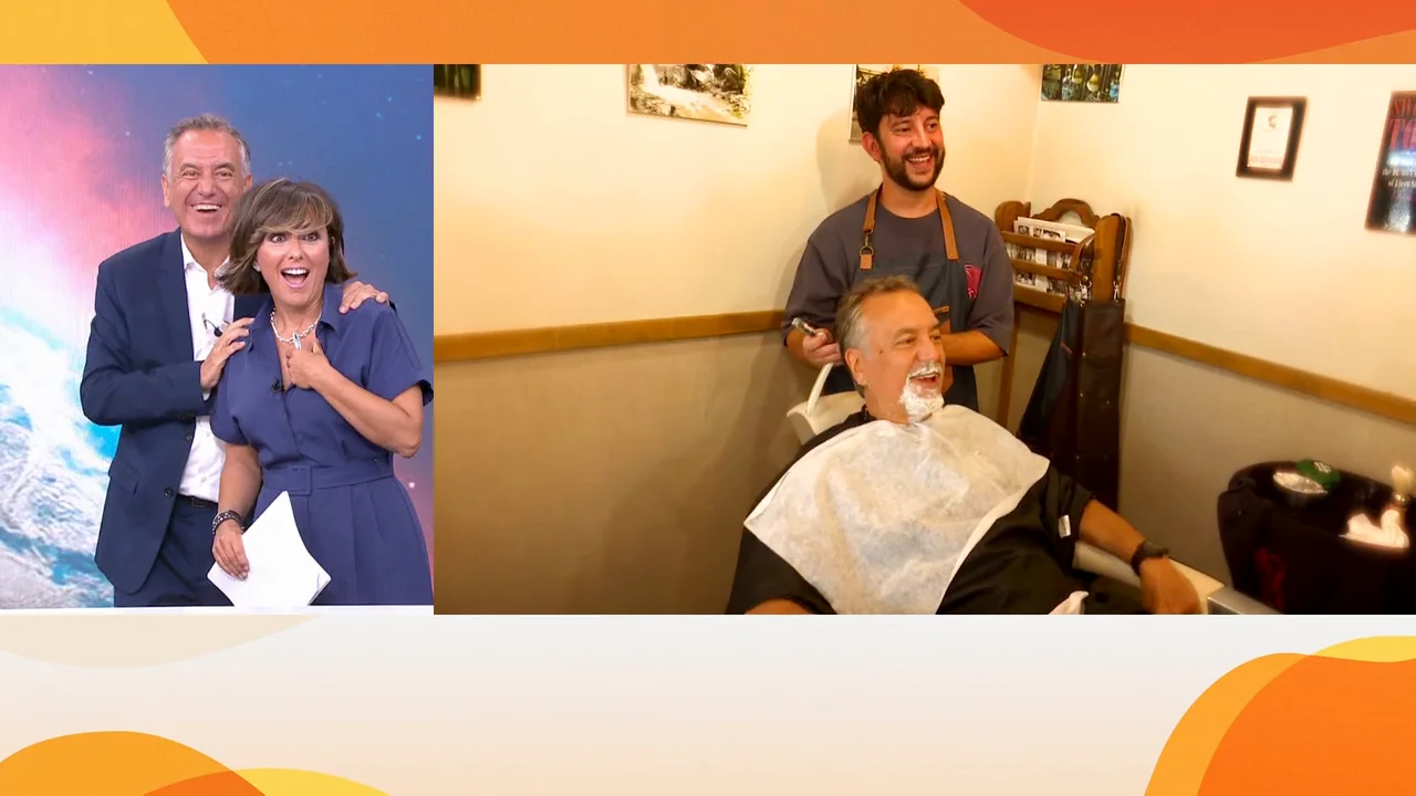 le acompañamos al barbero para cumplir su promesa